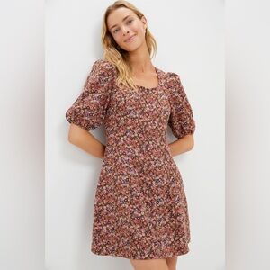 Hyacinth House Ditsy Floral Puff Sleeve Mini Dress Feminine Chic Garden Party M
